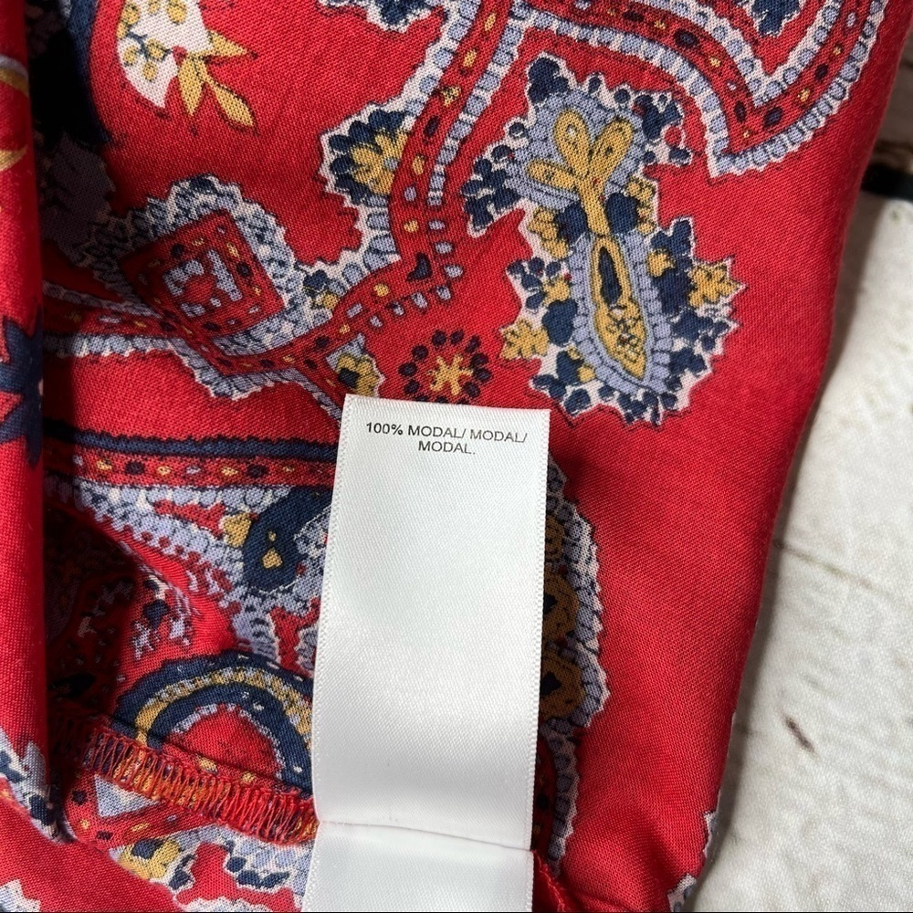Lucky Brand Floral Printed Short Sleeve Blouse Size S - Picture 5 of 10